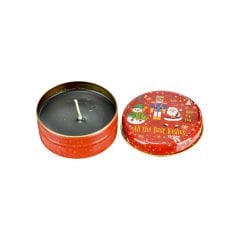 Metal Yuvarlak Yılbaşı Mum