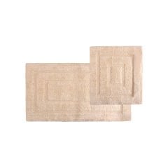 %100 Pamuk Natural 2'li Klozet Takımı - 50x90/50x45