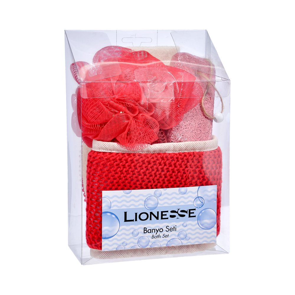 Lionesse Banyo Seti Kırmızı
