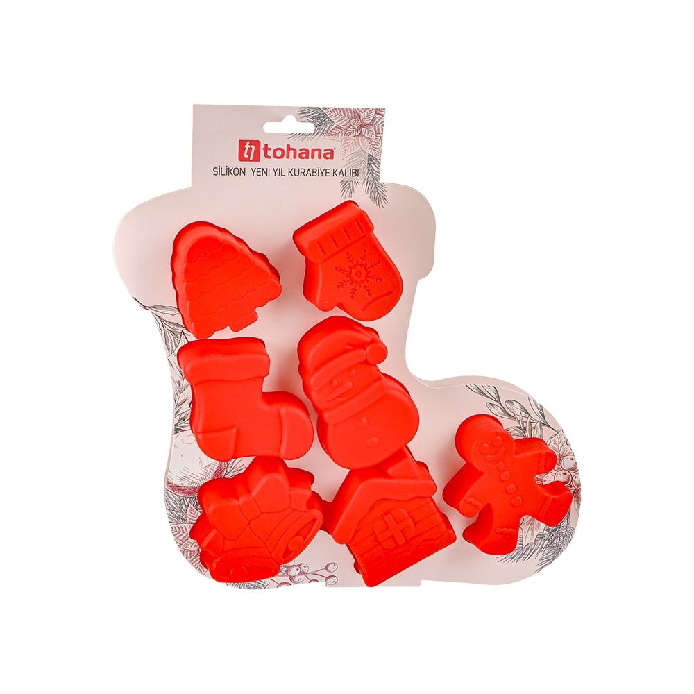 Yılbaşı Desenli Silikon Kurabiye Kalıbı