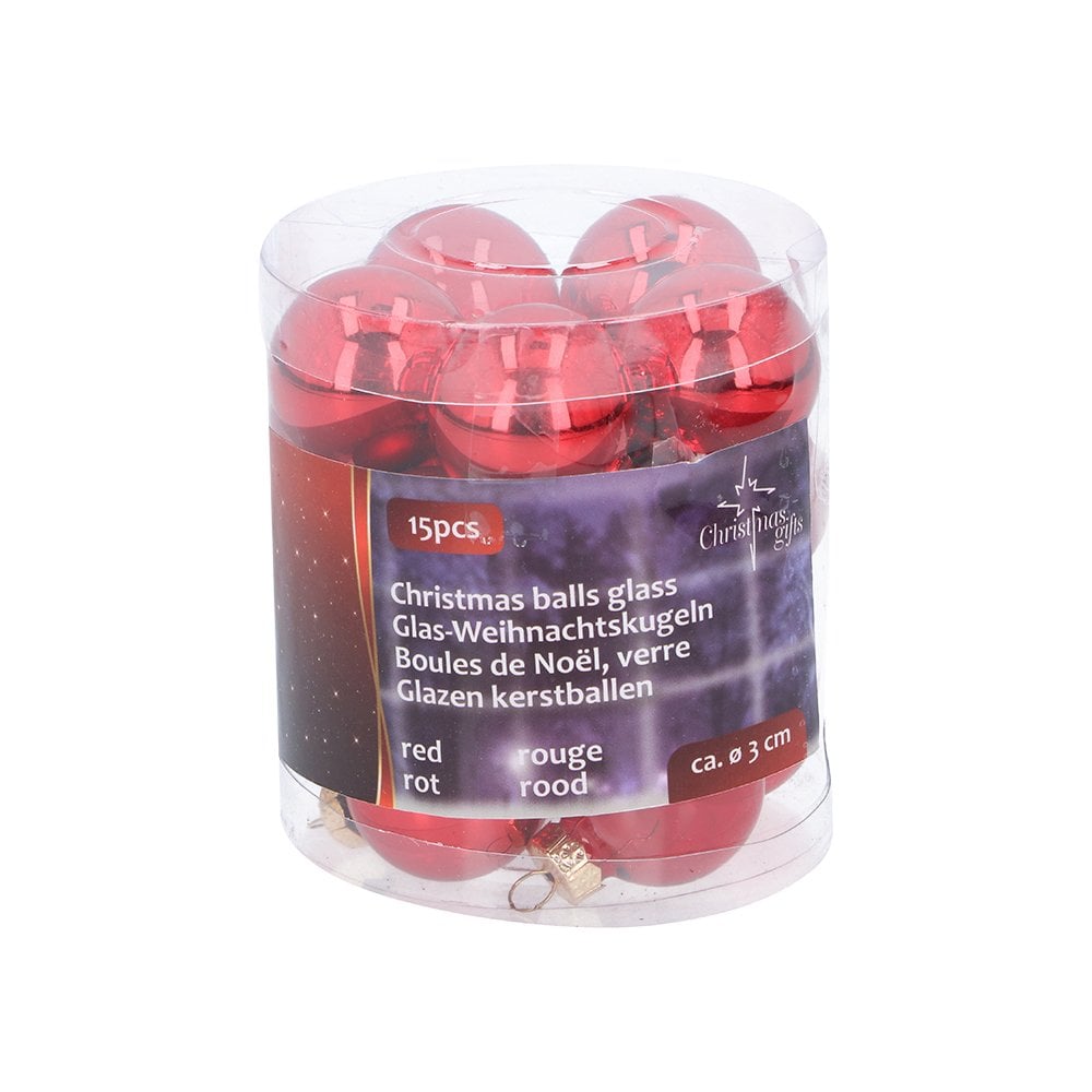 Yılbaşı Ağacı Süs Topları 15'li Set (3 cm)