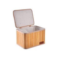 Bambu Sepet Kapaklı Dikdörtgen Hamptons No-3