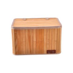 Bambu Sepet Kapaklı Dikdörtgen Hamptons No-2