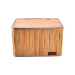 Bambu Sepet Kapaklı Dikdörtgen Hamptons No-1