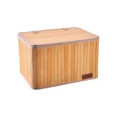 Bambu Sepet Kapaklı Dikdörtgen Hamptons No-1
