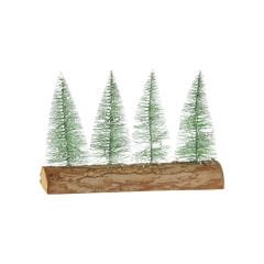 Ahşap Standlı Ledli Mini Yılbaşı Ağacı