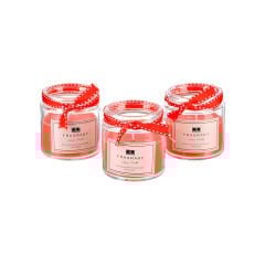 3'lü Cam Kavanoz Mum - 6,5 cm