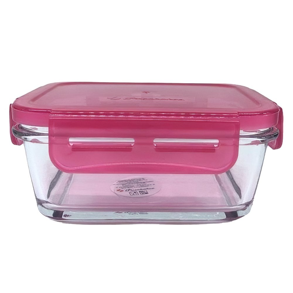 Kare Kilitli Cam Saklama Kabı - 355 cc