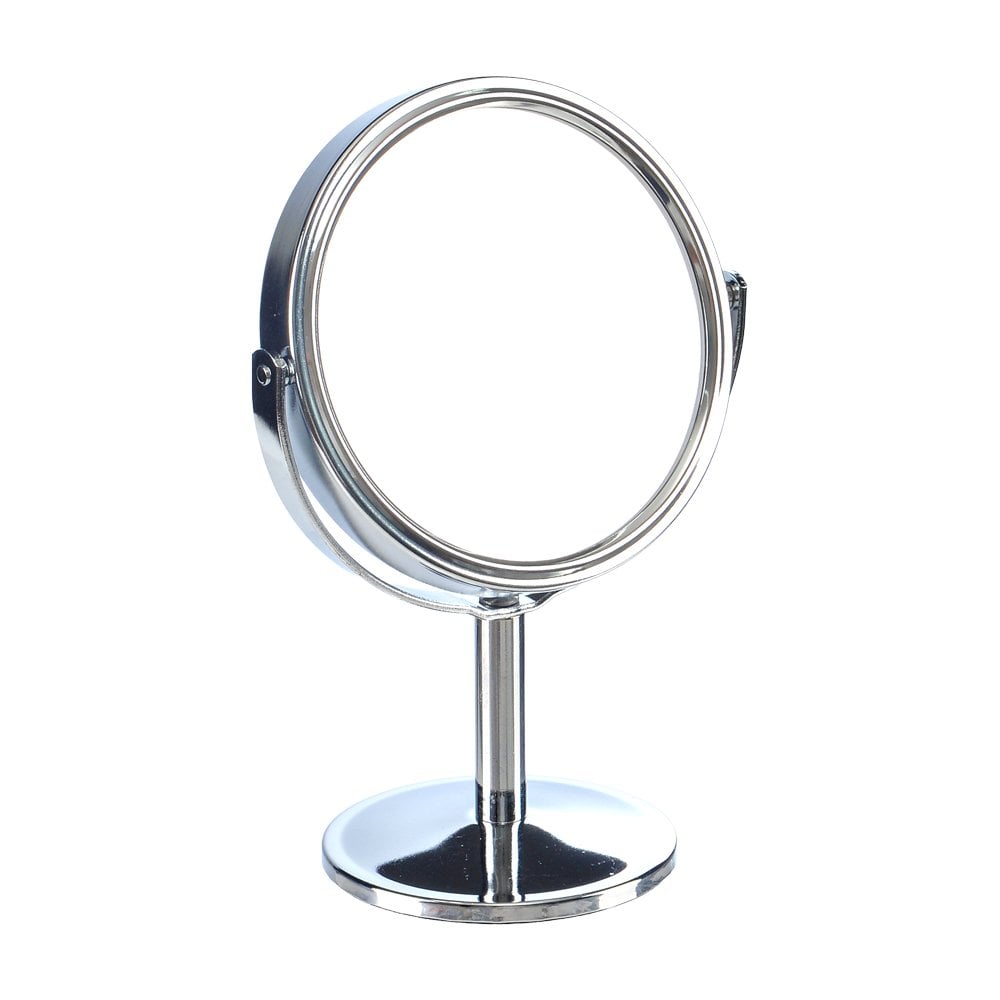 Çift Taraflı Yuvarlak Ayna - 11 cm - Gümüş