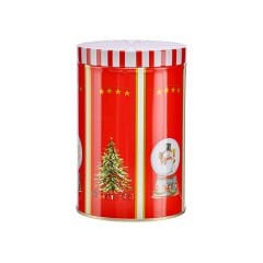Yılbaşı Temalı Silindir Metal Kutu (800 ml)