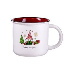 Yılbaşı Temalı Porselen Kupa (360 ml)