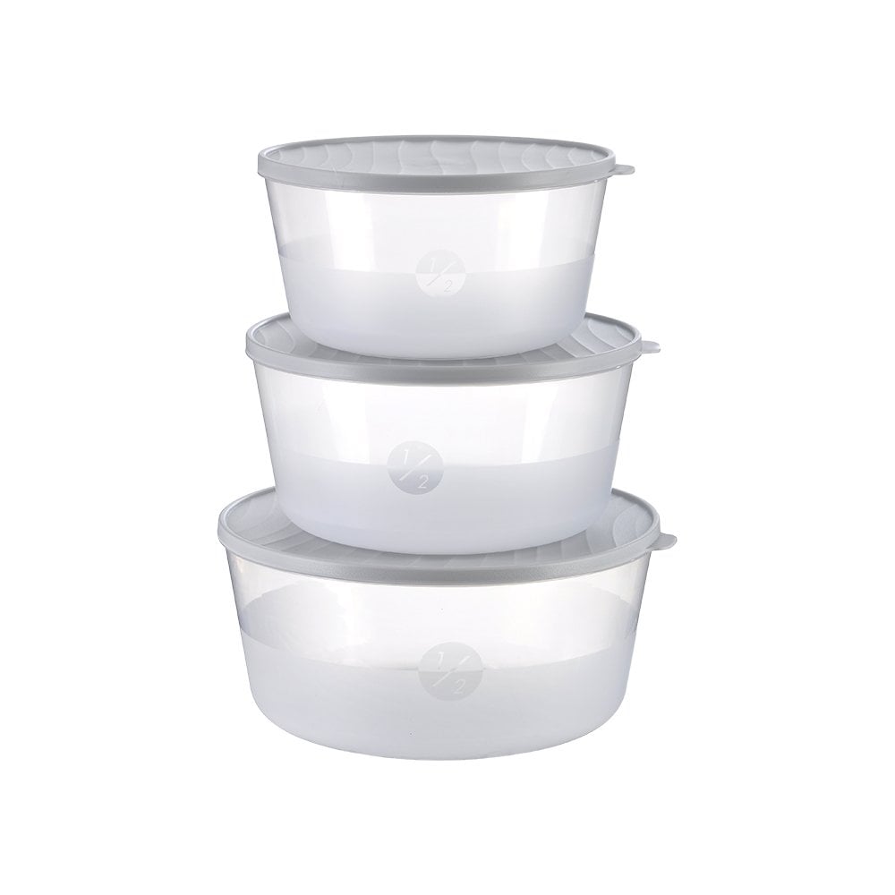 3'lü Set Yuvarlak Saklama Kabı - 14 L