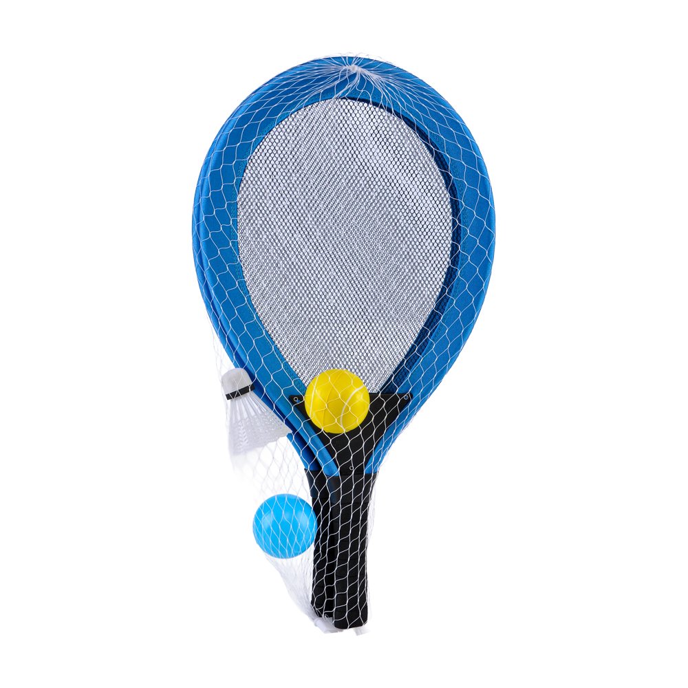 Fileli Badminton Raket Set - 4 Parça Mavi