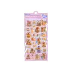 Kabartmalı Capybara Sticker Set