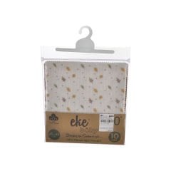 10'lu Organik Desenli Bebek Ağız Mendili - 22X22