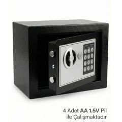 Akıllı Elektronik Kasa – Dijital Şifreli Güvenli Saklama (17EIJ) - 4Berry Siyah