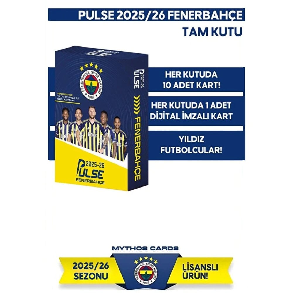 2025-26 Sezon Fenerbahçe Lisanslı 10'lu Futbol Kartı