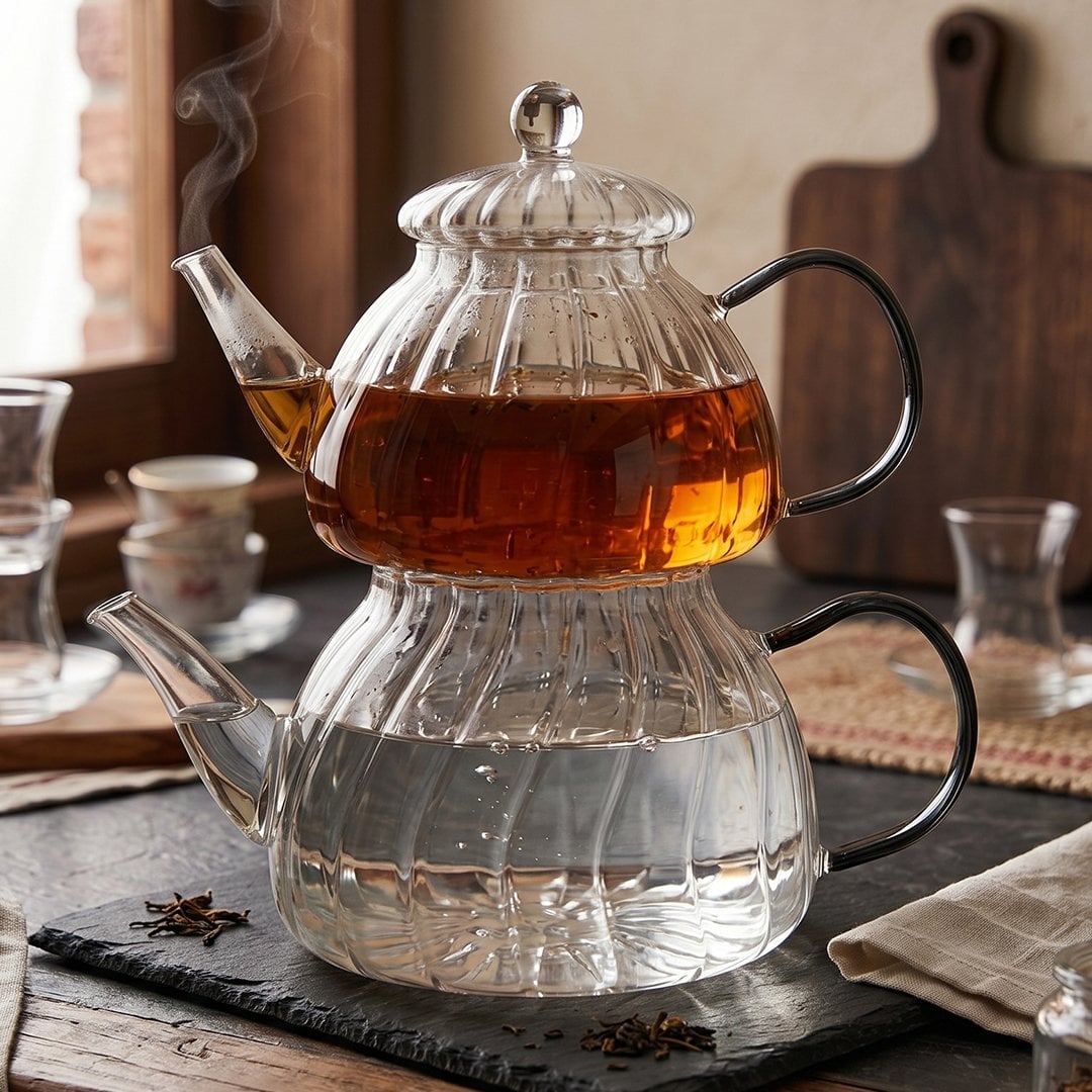 Cam Çaydanlık - 600 - 1000 ml