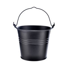 Metal Kulplu Saksı - 1,6 Litre Siyah