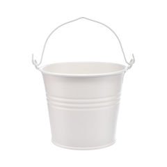 Metal Kulplu Saksı - 1,6 Litre Beyaz