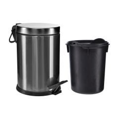 Pedallı Krom Çöp Kovası - 3 Litre