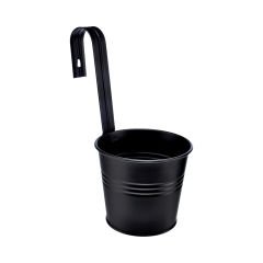 Askılı Metal Saksı - 1,5 Litre Siyah