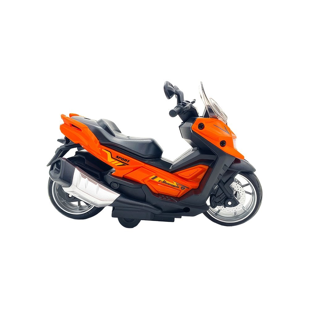 Sürtmeli Motor Işıklı Ve Müzikli Turuncu