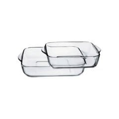 2'li Borcam Fırın Tepsisi - 32x28/26x22 cm