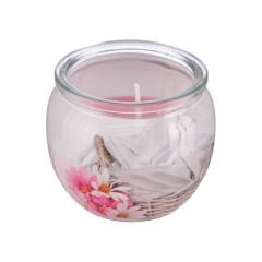 Cam Kaseli Mum Aromalı/Desenli