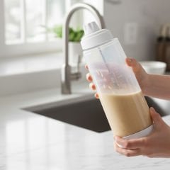 Plastik Krep ve Pancake Hamur Çırpma Şişesi - 1000 ml