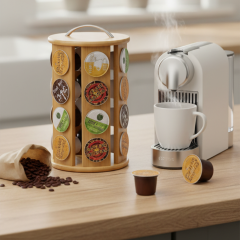 Döner Bambu Kahve Kapsülü Standı - 26x16,5