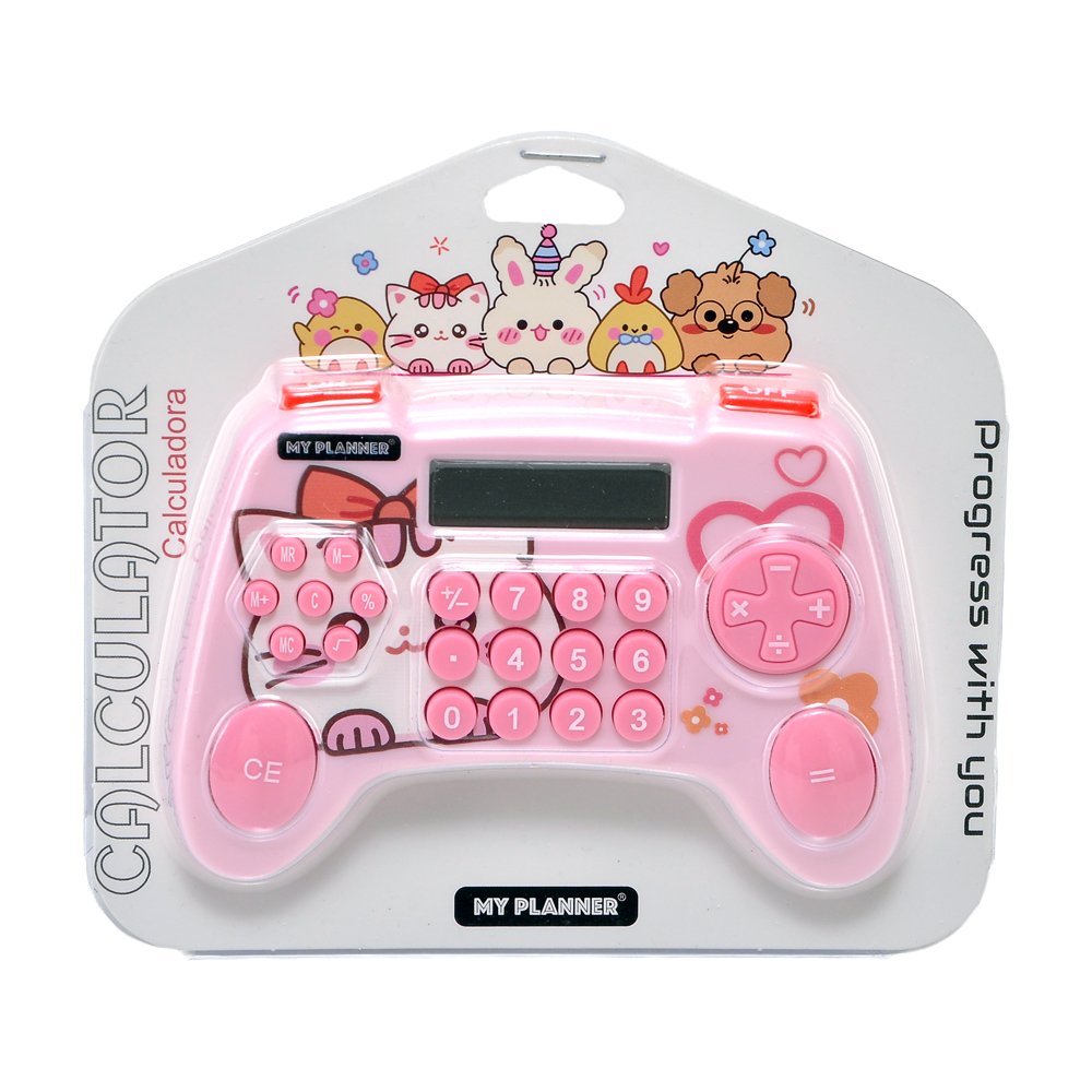 Gamepad Hesap Makinesi Pembe
