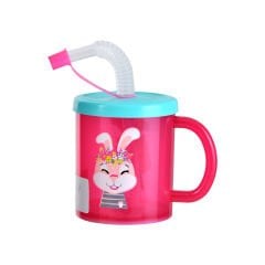 Pipetli Çocuk Kupası - Plastik - 210 cc