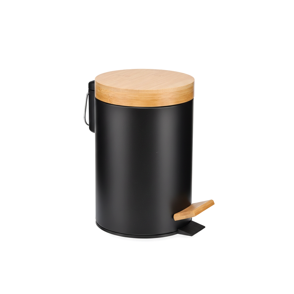 Bambu Kapak Çöp Kovası - 3 Litre