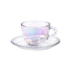 6'lı Lüsterli Cam Kahve Fincan Takımı - 90 ml