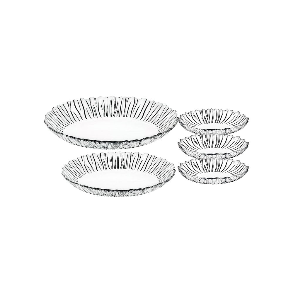 5 Parça Cam Servis Tabağı - Aurora