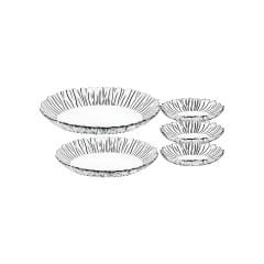 5 Parça Cam Servis Tabağı - Aurora