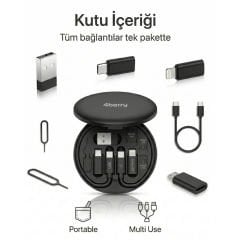 RC190S 6’sı 1 Arada 60W Hızlı Şarj Kablo Seti