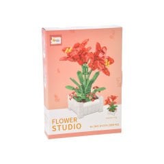 Yapboz Bloklar Saksılı Çiçek Buketi