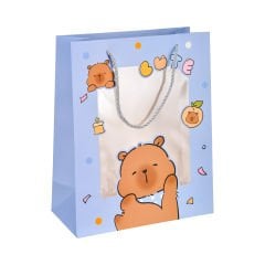 Pencereli Capybara Karton Çanta - 26x32