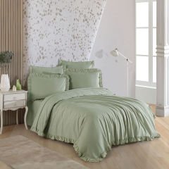 Çift Kişilik Fırfırlı Pike Seti Desen 1
