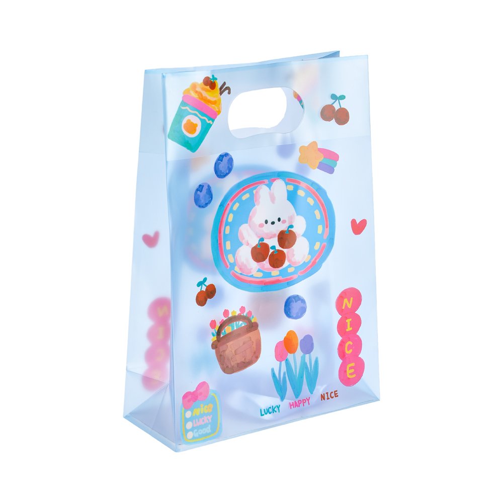 Hayvan Figürlü Pvc Çanta - 24x35 Mavi
