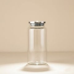 Metal Kapaklı Cam Kavanoz - 1400 ml - Bormio