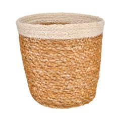 Hasır Yuvarlak Saksı/Sepet - Orta Boy