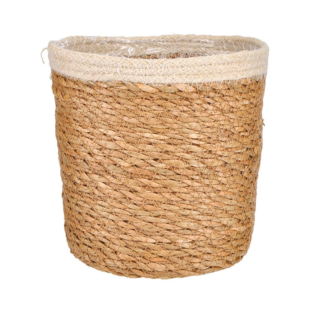 Hasır Yuvarlak Saksı/Sepet - Büyük Boy