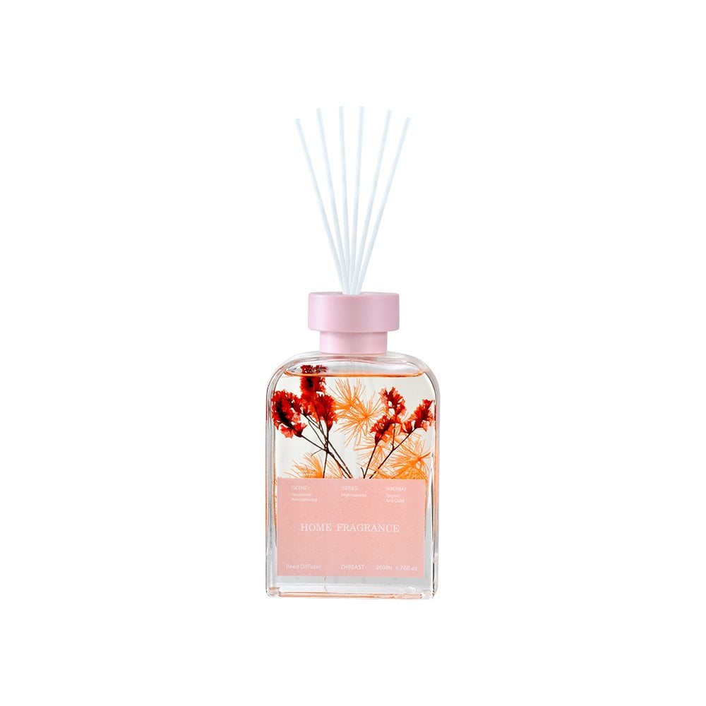 Cam Vazolu Çiçekli Oda Kokusu - Dekoratif ve Ferah (200 ml)