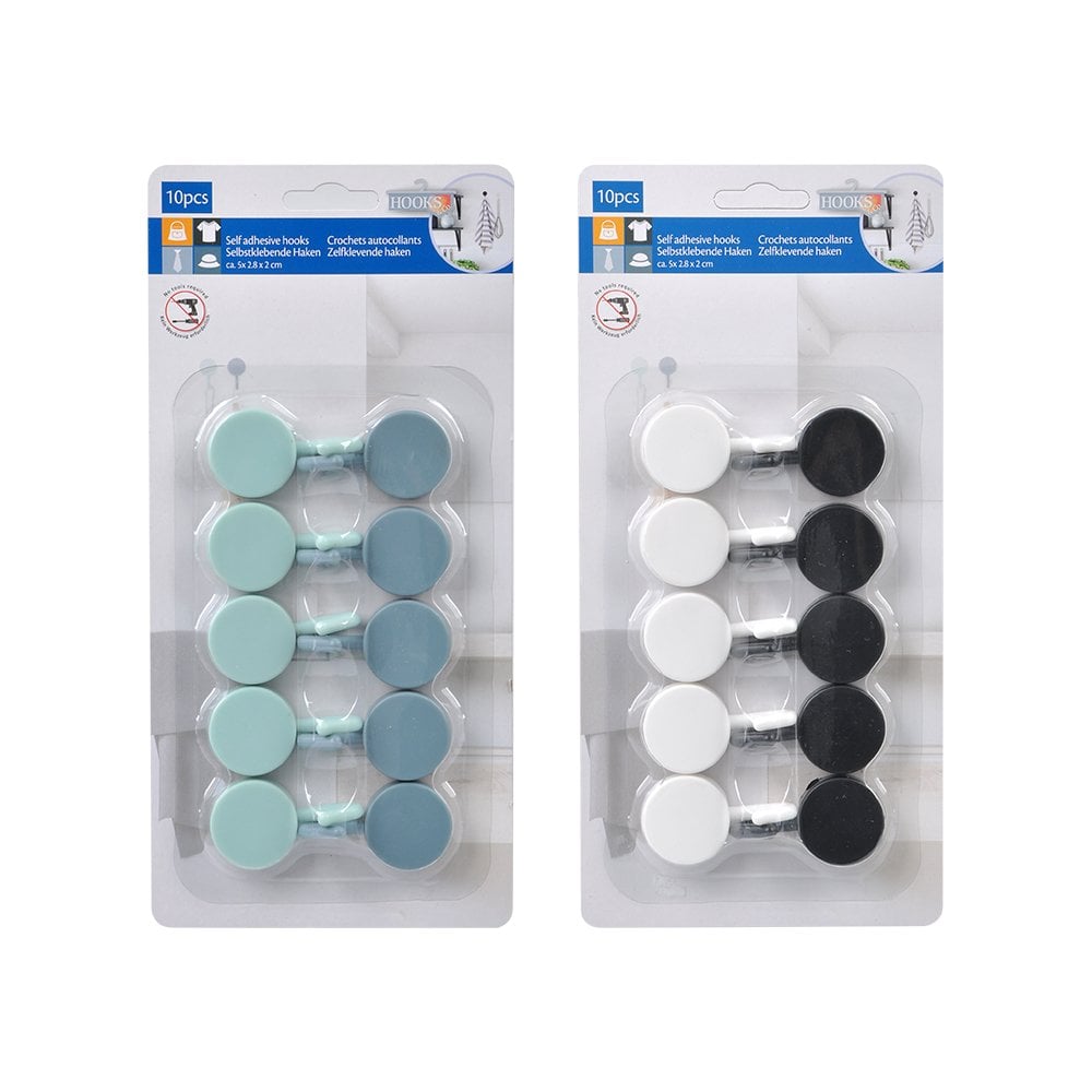 Yapıştırmalı Duvar Askısı Plastik 10'lu