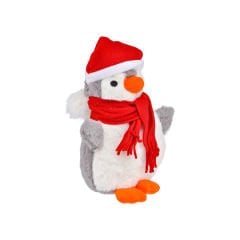 Yılbaşı Şapkalı Pelüş Penguen - 25 cm
