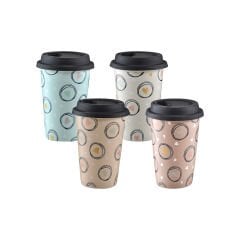 Silikon Kapaklı Porselen Mug