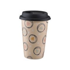 Silikon Kapaklı Porselen Mug